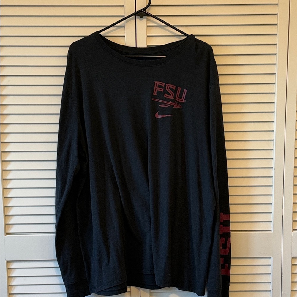 Nike Black and Garnet FSU Long Sleeve Tee Size XXL